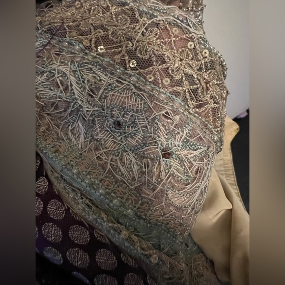 Pakistani Indian Designer Dress Heavy Hand Embroidery Heavy Shalwar Kameez Sz Sm - Picture 5 of 16